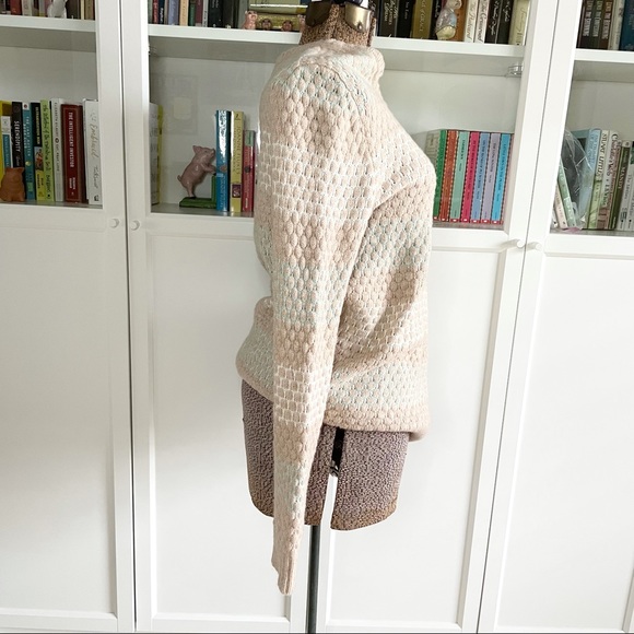 J. Crew Mint Tan Knit Lambs Wool Tunic Sweater L - Picture 2 of 14